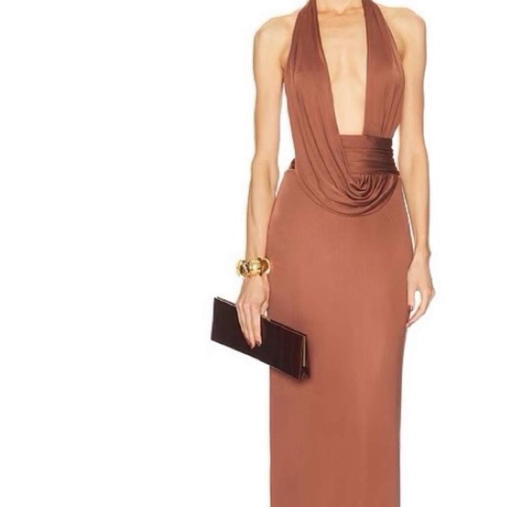 $700 Tag Price - Retrofete Payton Gown in Chesnut - Picture 2 of 5